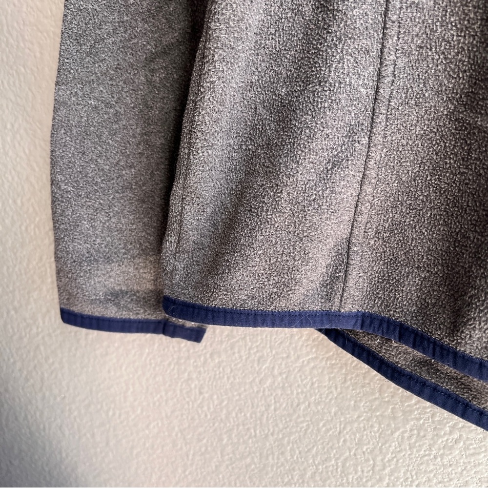 LL Bean Soft Brushed Fitness Fleece 1/4 Zip Gray Pullover Sweatshirt Women’s - Picture 5 of 14